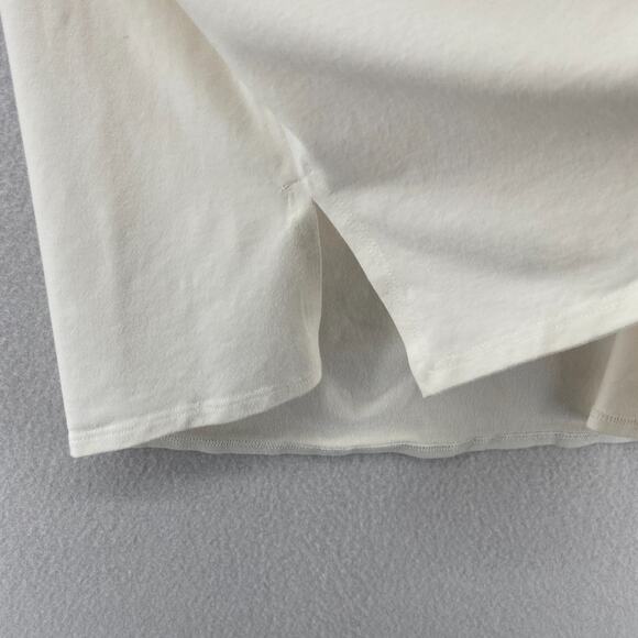 EILEEN FISHER Top S Organic Cotton Stretch Jersey Boxy Dolman Off White USA - Picture 7 of 13